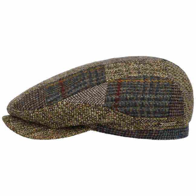 Stetson Coppola Kent Bolcott Check Uomo - Made in The EU Berretto Estivo Cappello Piatto con Visiera, Fodera, Fodera Estate Primavera/Estate